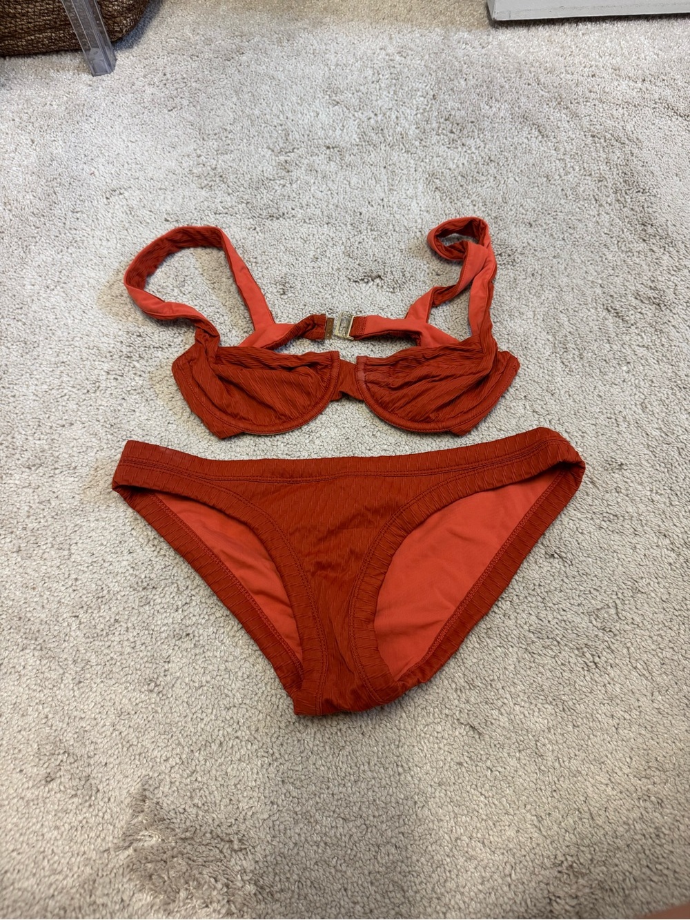 Women’s Rust Textured Bikini Set - FELLA